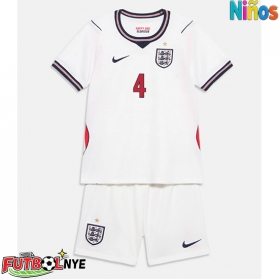 Camiseta Inglaterra Declan Rice #4 Primera Equipación para niños Mundial 2026 manga corta (+ pantalones cortos)